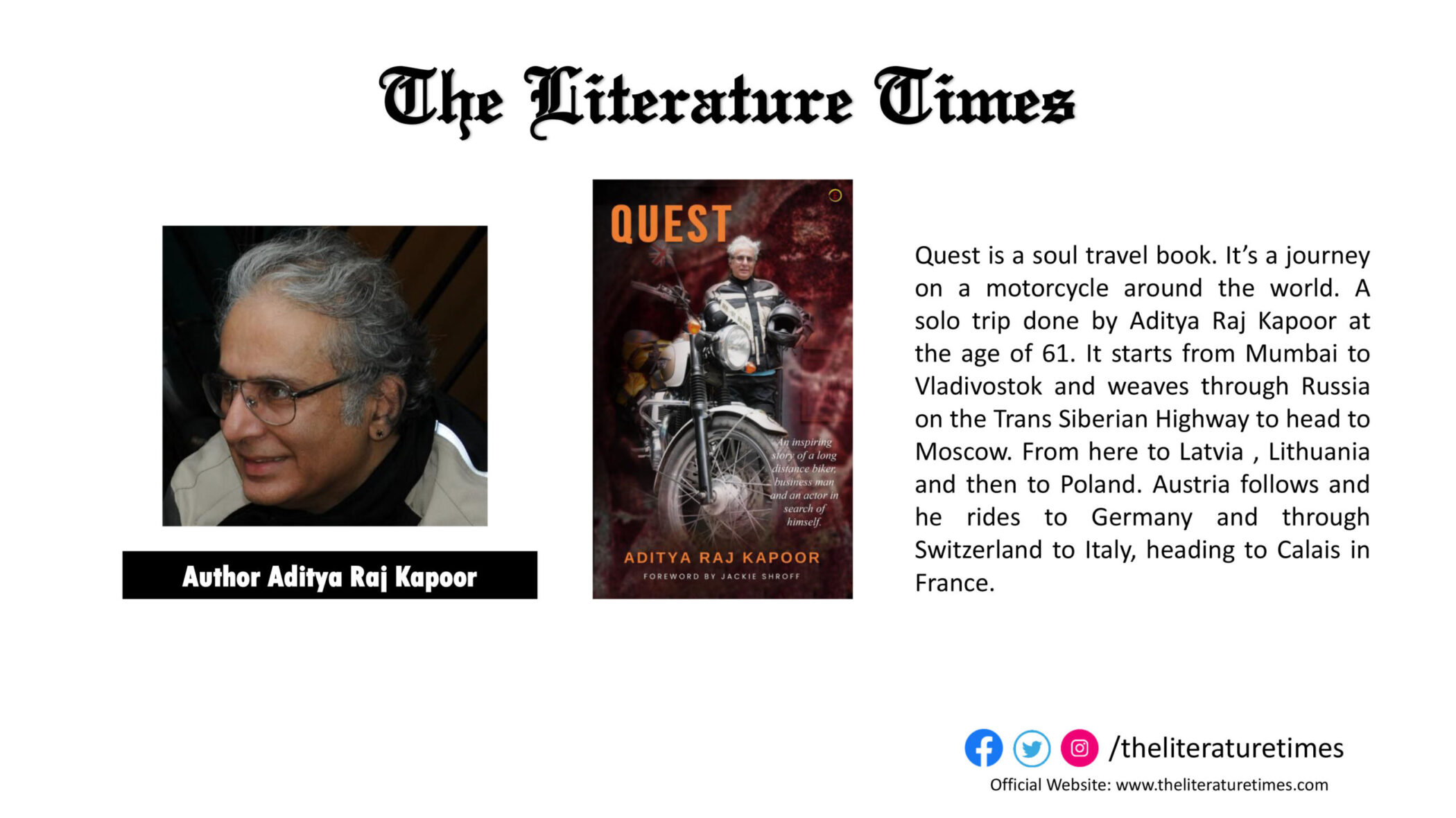 An Interview With the Author of the Book “Quest” -Aditya Raj Kapoor